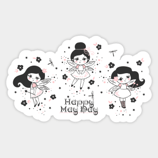 May Day Fairies Sticker